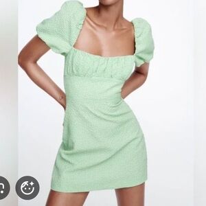 Zara Mint Gingham Dress